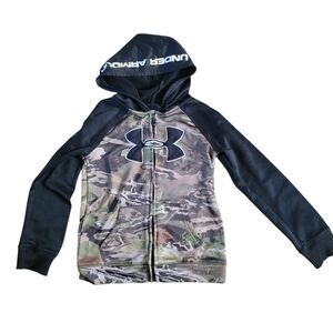 Under Armour Boys Camo Full Zip Hoodie Sweatshirt Size 7
